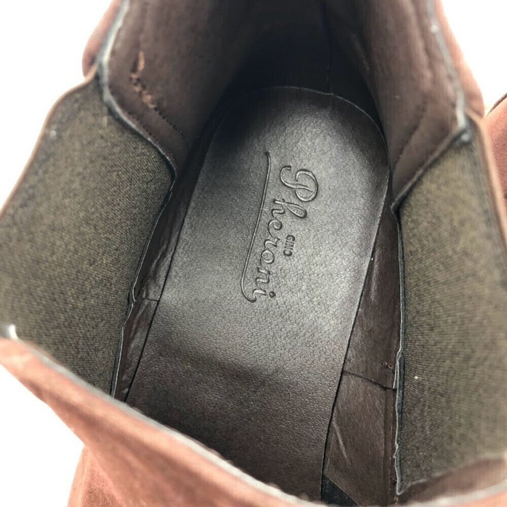 Gino Pheroni Men's Maroon Faux Suede Leather Ankle Boots Calvin Size 13 Slip On - Picture 9 of 15